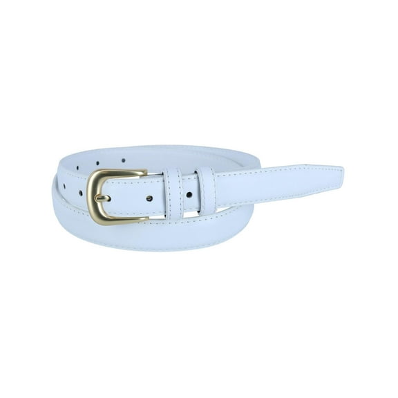 CTM  Leather Adjustable Belt with Statement Buckle (Women)