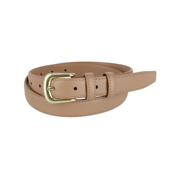 CTM  Leather Adjustable Belt with Statement Buckle (Women)