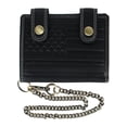 thumbnail image 1 of CTM  Leather American Flag Bifold Chain Wallet with Snap Closure (Men), 1 of 6