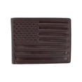 thumbnail image 1 of CTM  Leather American Flag Embossed Bifold Wallet (Men), 1 of 4