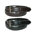 thumbnail image 1 of CTM  Leather Basic Dress Belt with Silver Buckle (Pack of 2 Colors) (Men), 1 of 5