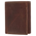 thumbnail image 1 of CTM  Leather Contrast Stitch Trifold Wallet (Men), 1 of 5