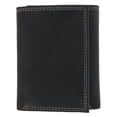 thumbnail image 1 of CTM  Leather Contrast Stitch Trifold Wallet (Men), 1 of 5