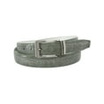 thumbnail image 1 of CTM  Leather Croc Print Dress Belt with Clamp On Buckle (Men Big & Tall), 1 of 3