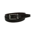 thumbnail image 1 of CTM Leather Croc Print Dress Belt with Clamp On Buckle, 1 of 2