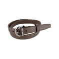 thumbnail image 1 of CTM  Leather Dress Belt with Metal Keeper (Women), 1 of 4