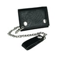 thumbnail image 1 of CTM  Leather Eagle Imprint Trifold Chain Wallet (Men), 1 of 3