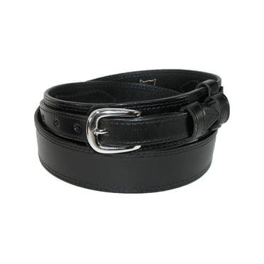 CTM Men's Western Leather Belt - 1 3/8" Wide With Embossed Design & Removable Antique Nickel Buckle