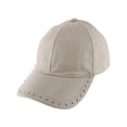 thumbnail image 1 of CTM  Leather Rivet Baseball Cap (Women), 1 of 4