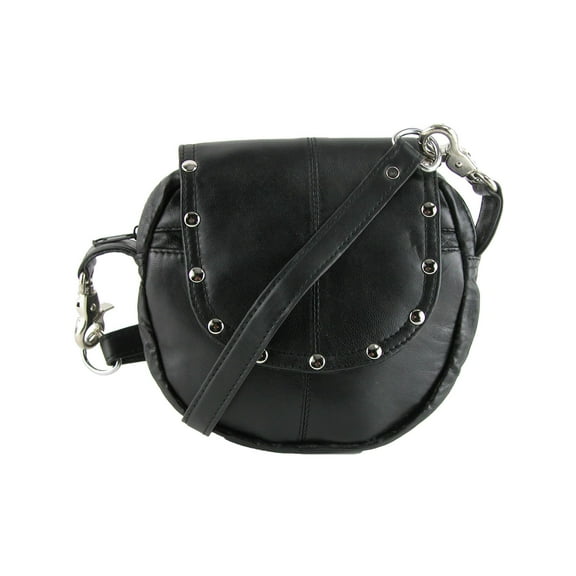 CTM Leather Studded Biker Belt Waistpack