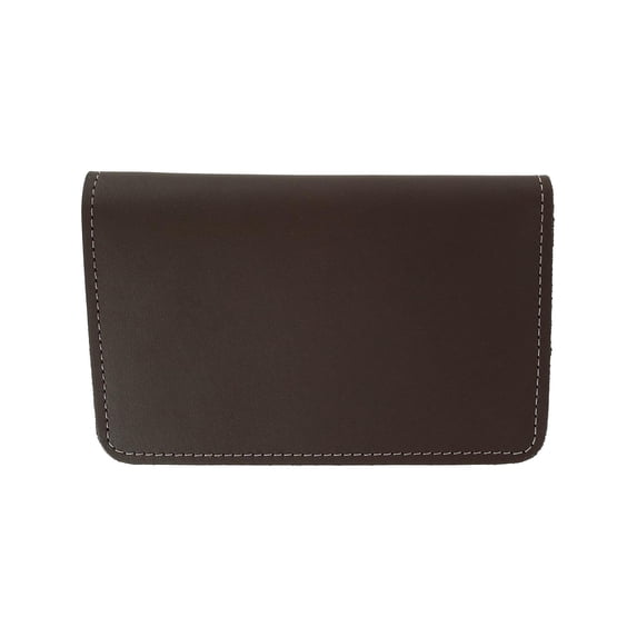 CTM Leather Top Stub Checkbook Cover Wallet