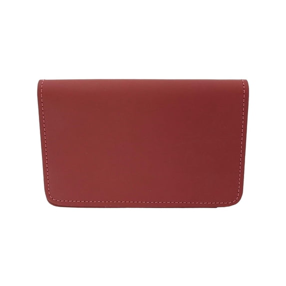CTM Leather Top Stub Checkbook Cover Wallet