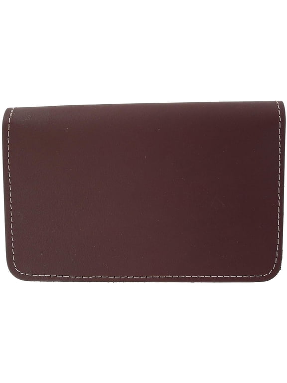 Leather Top Stub Checkbook Cover Wallet