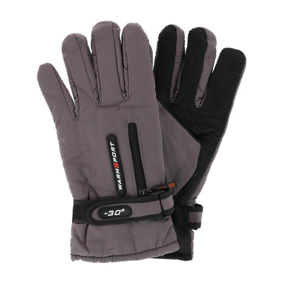 CTM Lined Winter Gloves with Zipper Pocket (Men)