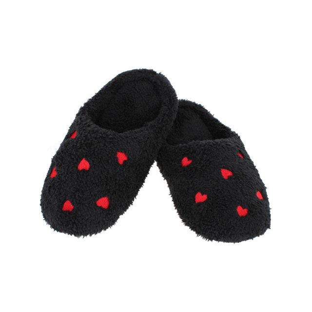 CTM Love Heart Print Slippers (Women)