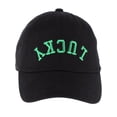thumbnail image 1 of CTM Unisex Lucky Upside Down Embroidered Baseball Cap, 1 of 4