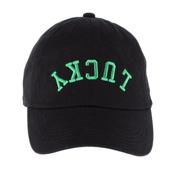 CTM Unisex Lucky Upside Down Embroidered Baseball Cap