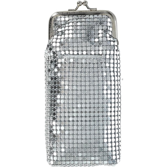 CTM  Mesh Cigarette Case with Lighter Pocket and Kiss Lock Closure (Women)