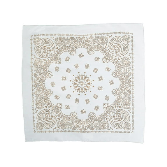 CTM Metallic Gold Paisley Print Bandana