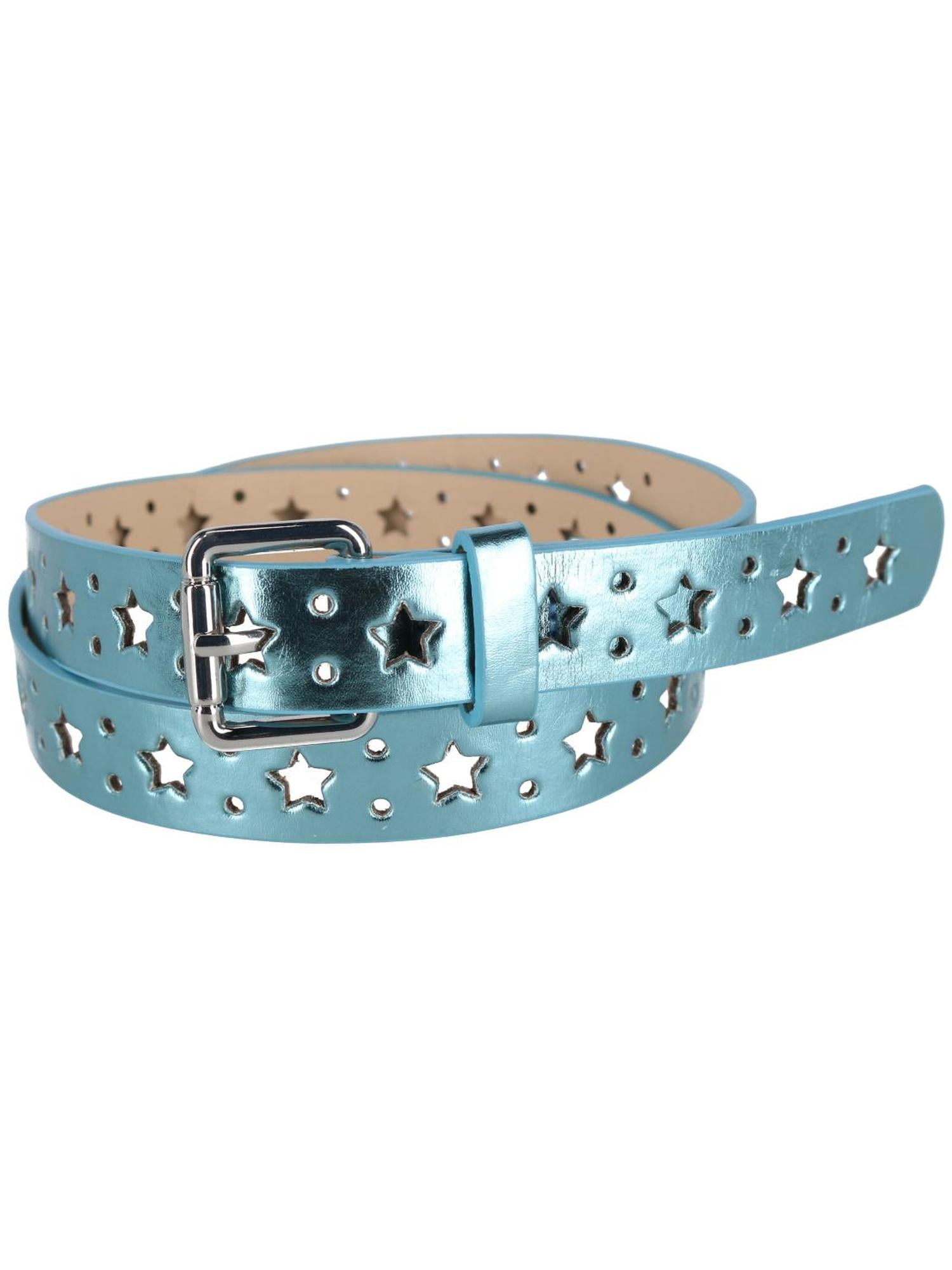 9163 Women\'s Metallic Star Notch Belt CTM Women main image 2