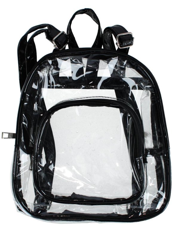 Mini Clear Transparent Zipper Backpack (Women)
