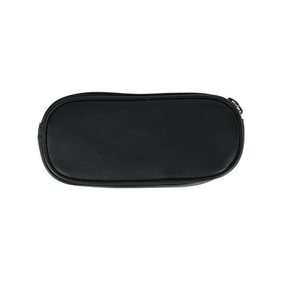 CTM Napa Leather Zip Around Double Eyeglass Case Holder