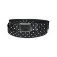 thumbnail image 1 of CTM  No Show Buckle Stretch Belt with Polka Dots (Women's Plus), 1 of 4