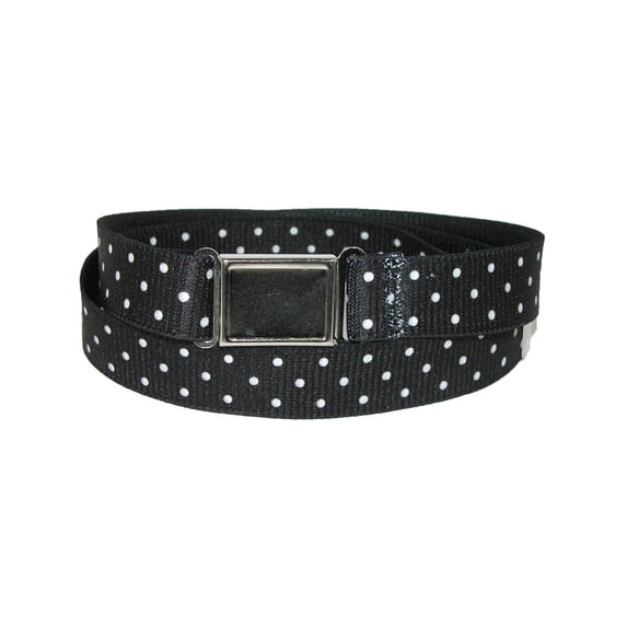 CTM No Show Buckle Stretch Belt with Polka Dots (Women's Plus)