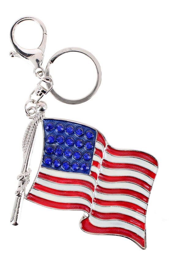 Old Faithful Rhinestone Embellished Bag Charm & Keychain (Women)