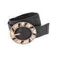 thumbnail image 1 of CTM One Size Raffia Stretch Belt with SeaShell Buckle (Women), 1 of 3