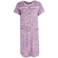 thumbnail image 1 of CTM  Paisley Short Sleeve Duster Sleep Gown (Women's Plus), 1 of 5