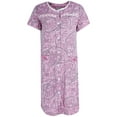 thumbnail image 1 of CTM  Paisley Short Sleeve Duster Sleep Gown (Women), 1 of 5