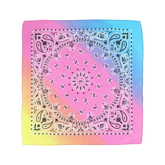 CTM Pastel Ombre Paisley Print Bandana