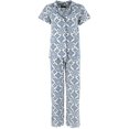 thumbnail image 1 of CTM  Patterned Button Down Short Sleeve Pajama Set (Women), 1 of 5