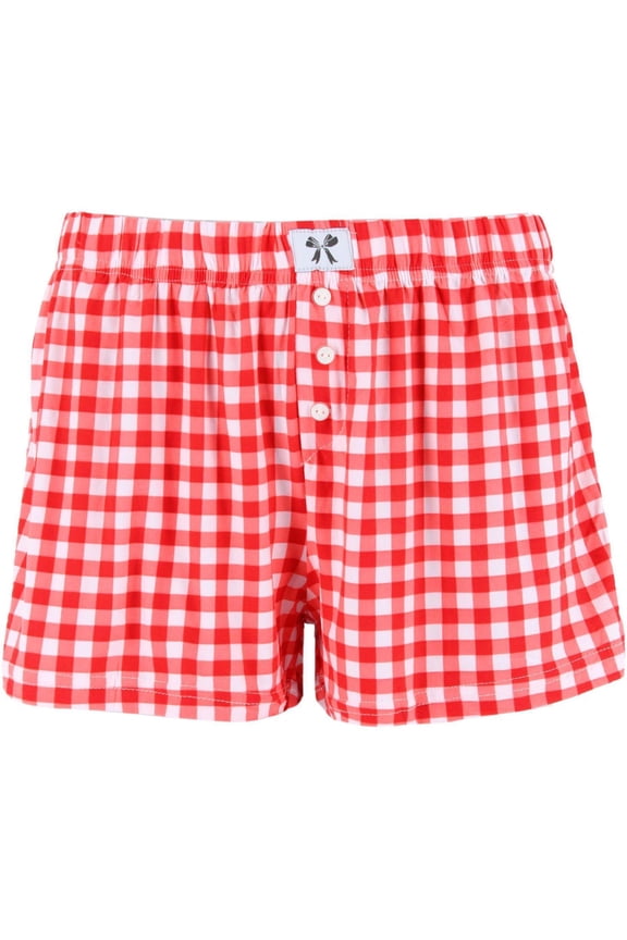 Patterned Pajama Boxer Style Short by Roll Outta Bed (Women)