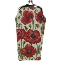 CTM Poppy Print Tapestry Glasses Case (Women)
