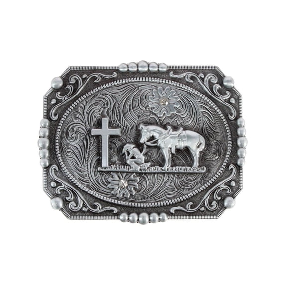 CTM Praying Cowboy and Cross Belt Buckle (Men)