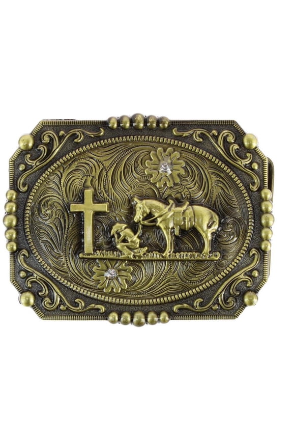 Praying Cowboy and Cross Belt Buckle (Men)