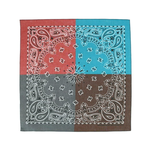 CTM Quad Paisley Print Bandana