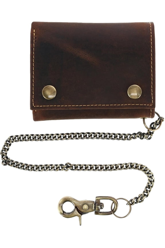 RFID Hunter Leather Chain Wallet (Men)