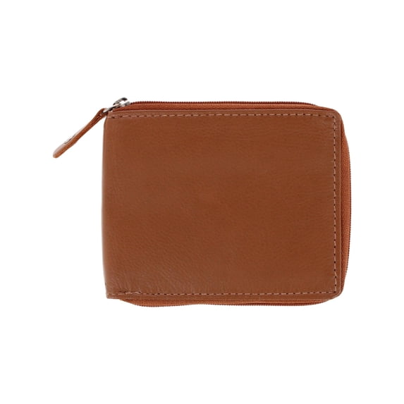 CTM RFID Leather Zip Around Bifold Wallet by Swiss Marshall (Men)