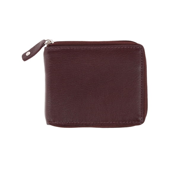 CTM RFID Leather Zip Around Bifold Wallet by Swiss Marshall (Men)