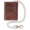 thumbnail image 1 of CTM  RFID Trifold Leather Biker Wallet with Silver Chain (Men), 1 of 6