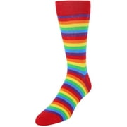 CTM  Rainbow Striped Pride Novelty Socks (1 Pair) (Men)