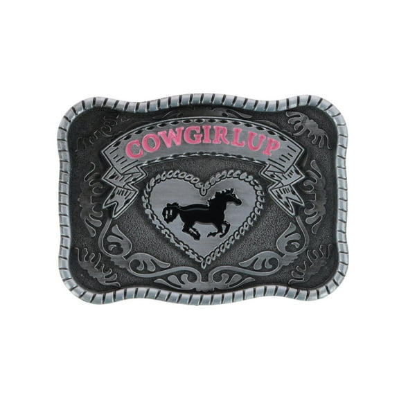 CTM  Rectangle Cowgirl Up Horse Belt Buckle (Women)