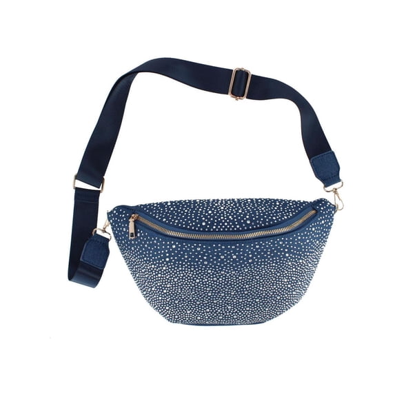 CTM Rhinestine Studded Fanny Pack (Women)