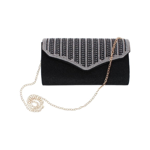 CTM  Rhinestone Envelope Clutch Evening Handbag (Women)