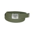 thumbnail image 1 of CTM  Ribbed Fabric Belt with Nickel Buckle (Men Big & Tall), 1 of 2