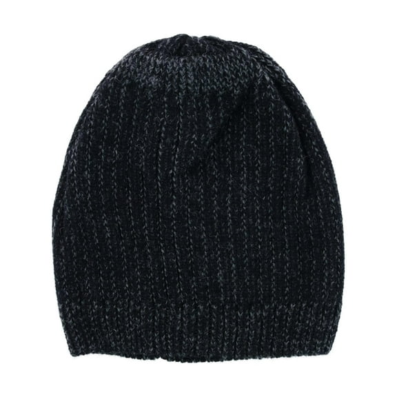 CTM  Ribbed Knit Mixed Wool Beanie (Men)