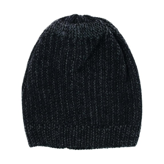 CTM Ribbed Knit Mixed Wool Beanie (Men)